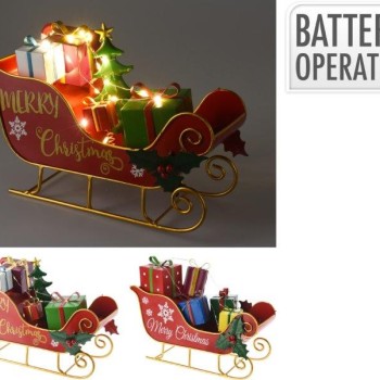 SLEIGH WITH PRESENTS AND LED