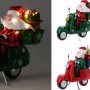 SANTA ON SCOOTER 25CM WITH LED - ASSORTED 