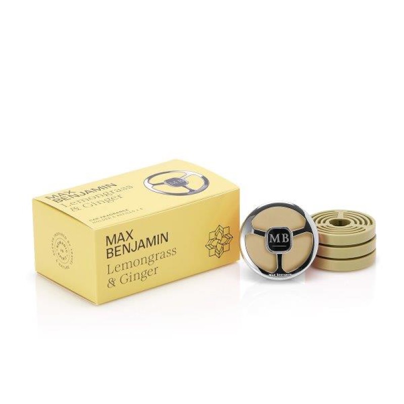 CAR FRAGRANCE GIFT SET - LEMONGRASS AND GINGER