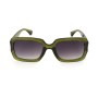 POM : Olive Green Square Frame Sunglasses