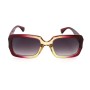 POM : Red / Lemon Ombre Square Sunglasses