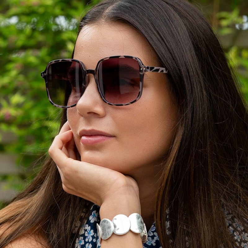 POM : Tortoise Shell Slim Frame Sunglasses