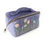POM : Lilac Blue Velvet Fold Out Vanity Case