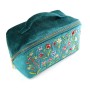 POM : Teal Velvet Fold Out Vanity Case