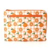 POM : Recycled Leather Tablet IPAD Cover Orange & Gingham