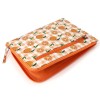 POM : Recycled Leather Tablet IPAD Cover Orange & Gingham