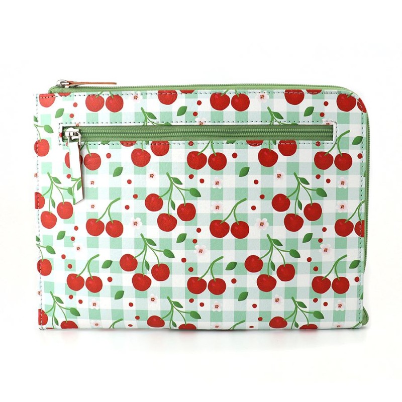 POM : Recycled Leather Tablet IPAD Cover - Cherry & Gingham