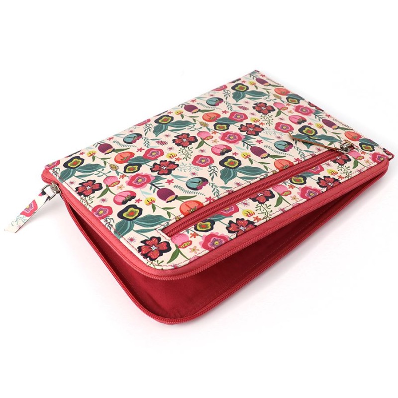 POM : Recycled Leather Tablet IPAD Cover - Pink Mix Retro Floral