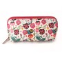 POM : Recycled Leather Travel Case/Pouch - Pink Mix Retro Floral