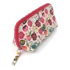 POM : Recycled Leather Travel Case/Pouch - Pink Mix Retro Floral