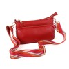 POM : Red Vegan Leather Cross Body Pocket Bag