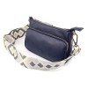 POM : Navy Vegan Leather Cross Body Pocket Bag