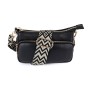 POM : Black Vegan Leather Cross Body Pocket Bag