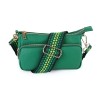 POM : Green Vegan Leather Cross Body Pocket Bag