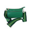 POM : Green Vegan Leather Cross Body Pocket Bag