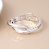 POM: Silver Plated Cross Over Bangle 