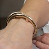 POM: Golden Cross Over Hinged Bangle