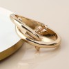 POM: Golden Cross Over Hinged Bangle
