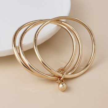 POM: Golden Triple Bangle Stack