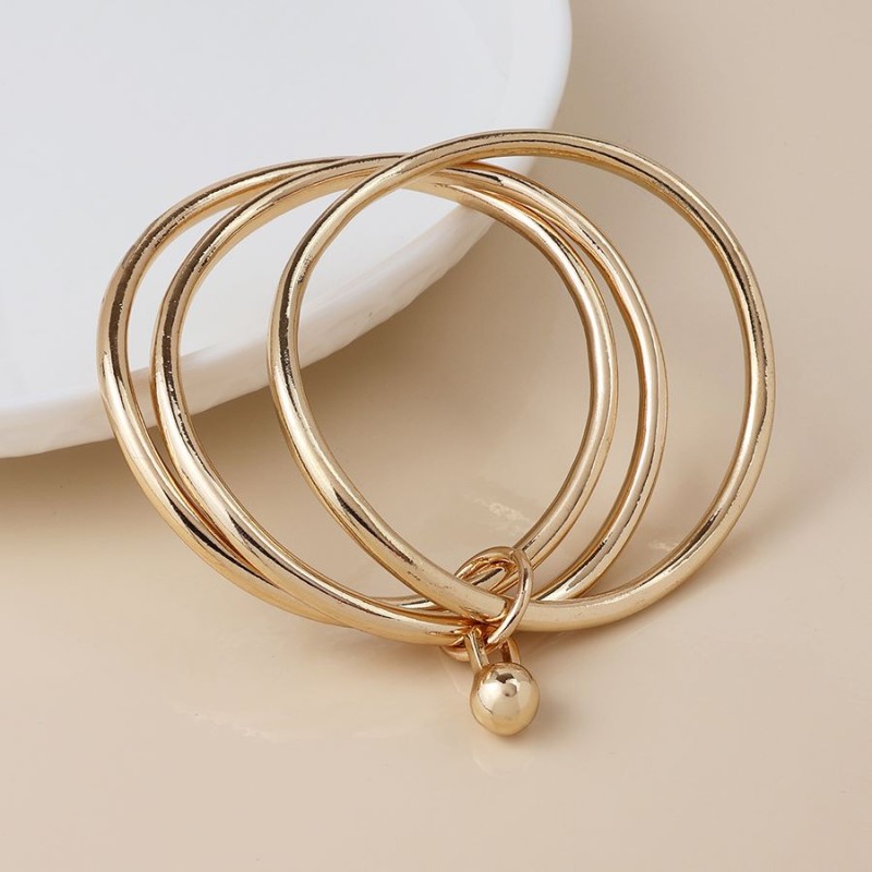 POM: Golden Triple Bangle Stack