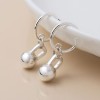 POM: Silver Plated C-Hoop Ball & Charm Earrings