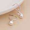 POM: Silver Plated C-Hoop Ball & Charm Earrings