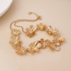 POM: Golden Floral Bloom Collar Necklace