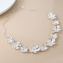 POM: Silver Plated Floral Bloom Collar Necklace