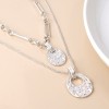POM: Double Layer Mottled Pendants Necklace