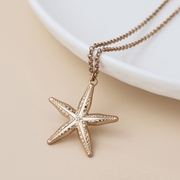 POM: Golden Starfish Necklace