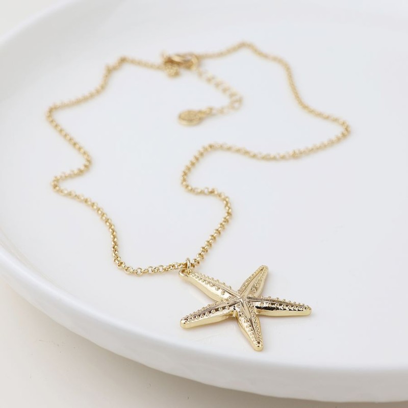 POM: Golden Starfish Necklace