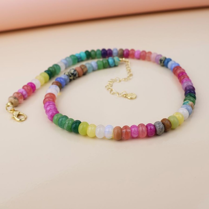 POM: Neon Rainbow Stone Necklace