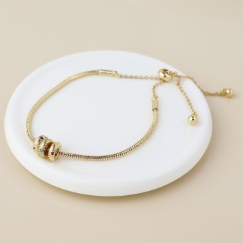POM: Crystals Slider Bracelet Golden