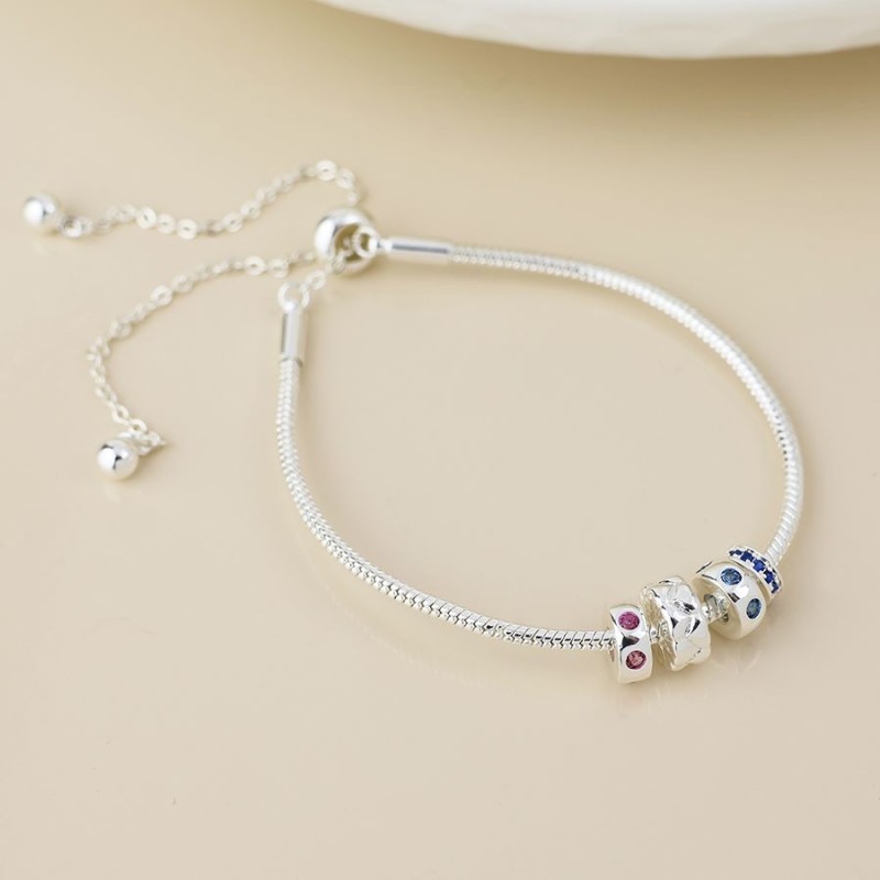 POM: Silver Plated Crystals Bracelet