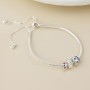 POM: Silver Plated Crystals Bracelet