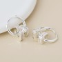 POM: Silver Plated Ring On Creole Hoop Earrings