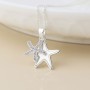 POM: Silver Plated Double Starfish Necklace