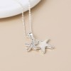 POM: Silver Plated Double Starfish Necklace