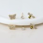 POM: Butterfly, Bee & Stud - Triple Pair Stud Earrings