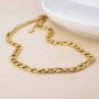 POM: Irregular Gold Plated Link Chain Necklace