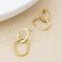 POM: Gold Plated Linked Hoop Earrings