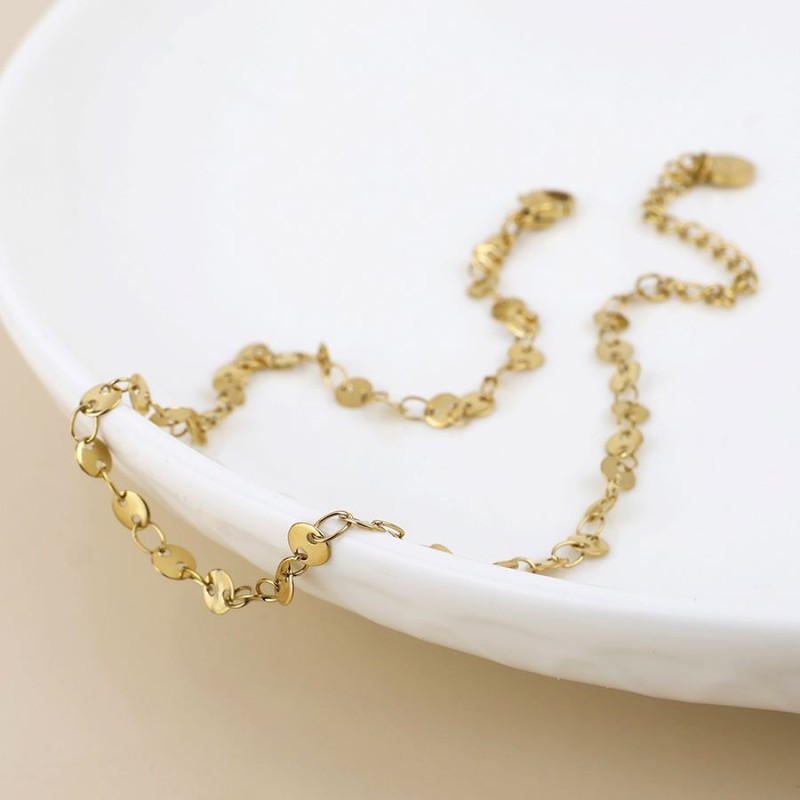 POM: Fine Disc Chain Anklet