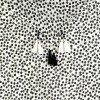 POM : White/Black Polka Dot Organic Cotton Scarf