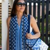 POM : Blue Abstract Floral Organic Cotton Scarf