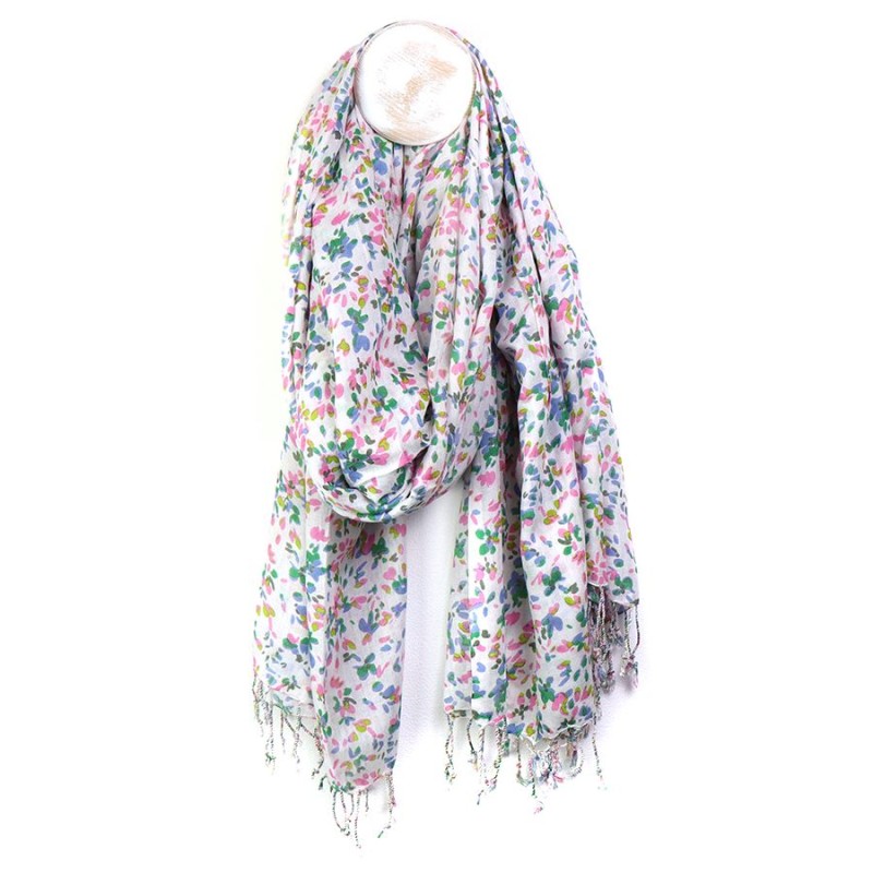 POM : Pastel Mix Floral Meadow Modal Scarf