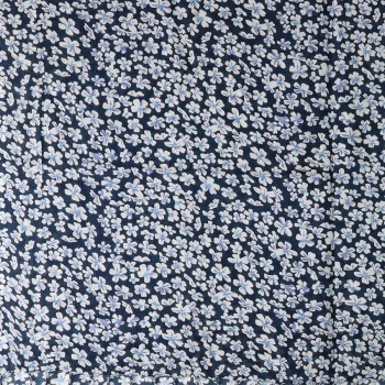 POM : Navy / White Ditsy Floral Modal Scarf