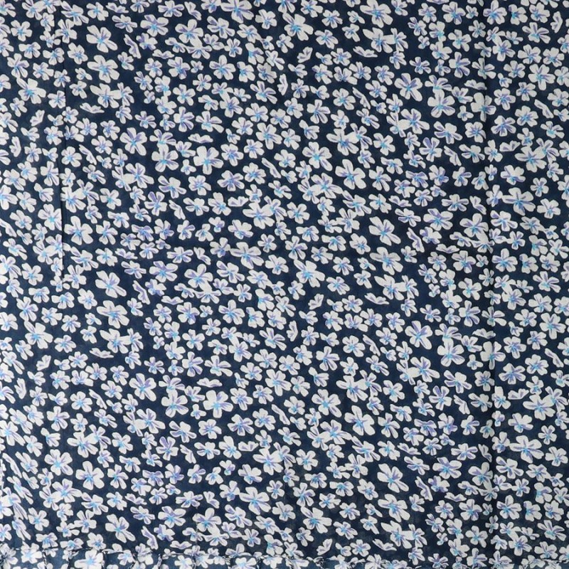 POM : Navy / White Ditsy Floral Modal Scarf