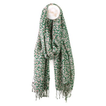 POM : Green Mix Ditsy Floral Modal Scarf