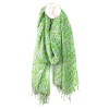 POM : Lime Green Ditsy Floral Modal Scarf
