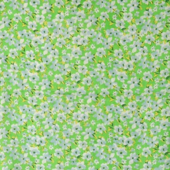 POM : Lime Green Ditsy Floral Modal Scarf